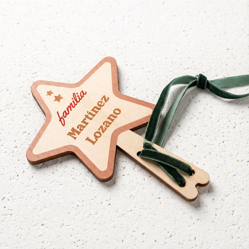Adorno de estrella con nombre