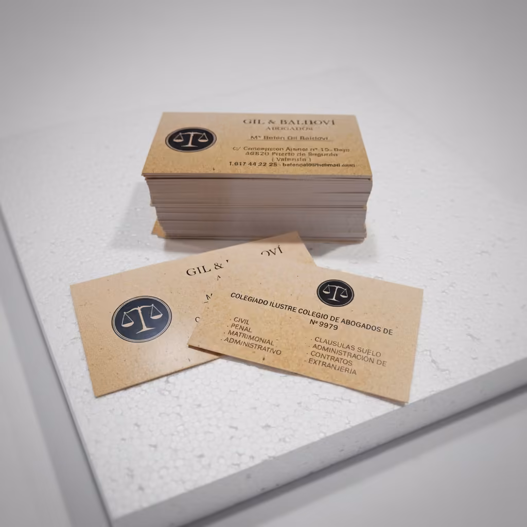 Tarjetas de visita Premium de 350gsm